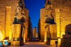 Luxor East Bank Evening Walk — Luxor Temple at Sunset & the Sphinx Avenue by Night